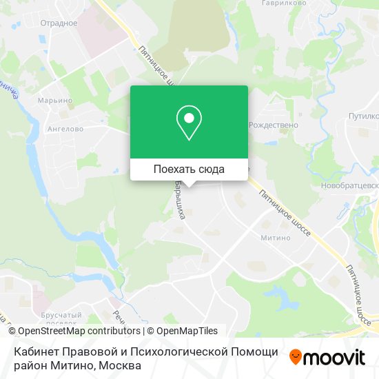 Карта Кабинет Правовой и Психологической Помощи район Митино