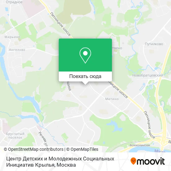 Карта Центр Детских и Молодежных Социальных Инициатив Крылья
