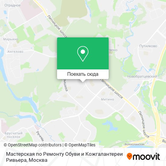 Карта Мастерская по Ремонту Обуви и Кожгалантереи Ривьера