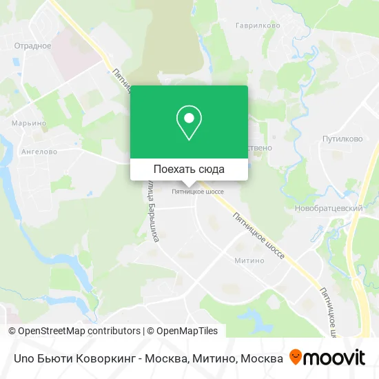 Карта Uno Бьюти Коворкинг - Москва, Митино