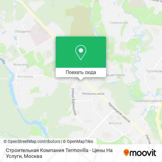 Карта Строительная Компания Termovilla - Цены На Услуги