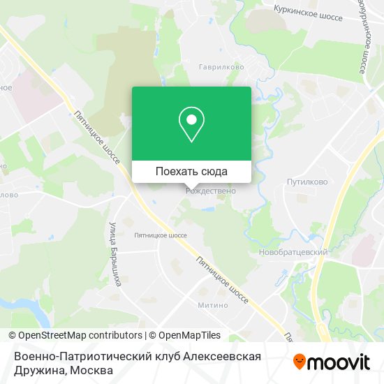 Карта Военно-Патриотический клуб Алексеевская Дружина