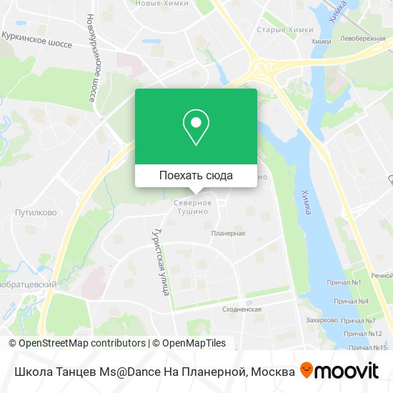 Карта Школа Танцев Ms@Dance На Планерной