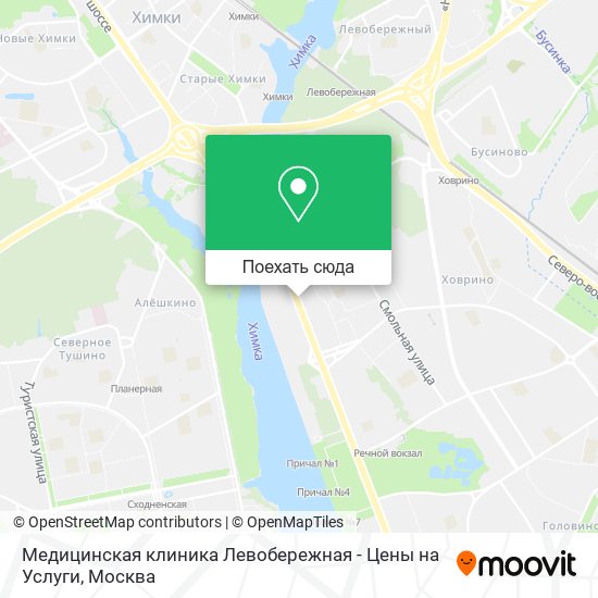 Карта Медицинская клиника Левобережная - Цены на Услуги