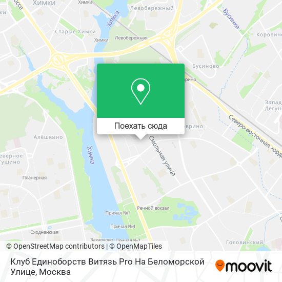 Карта Клуб Единоборств Витязь Pro На Беломорской Улице
