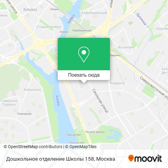Карта Дошкольное отделение Школы 158