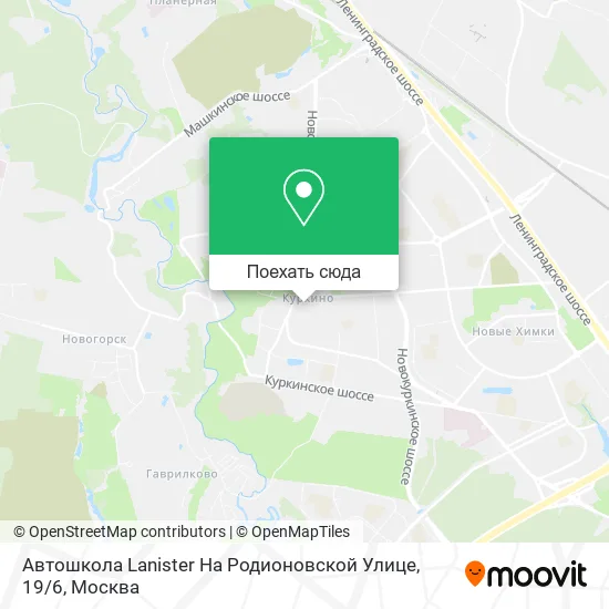 Карта Автошкола Lanister На Родионовской Улице, 19 / 6