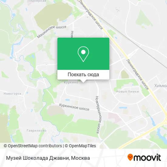 Карта Музей Шоколада Джавни