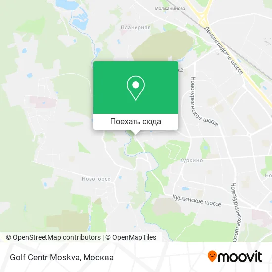 Карта Golf Centr Moskva