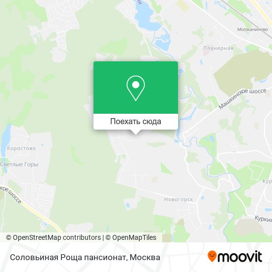 Карта Соловьиная Роща пансионат