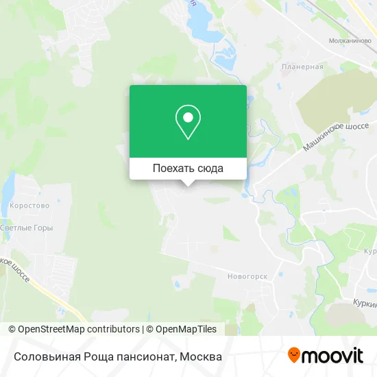 Карта Соловьиная Роща пансионат