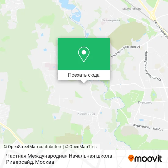 Карта Частная Международная Начальная школа - Риверсайд