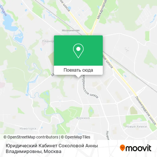 Карта Юридический Кабинет Соколовой Анны Владимировны