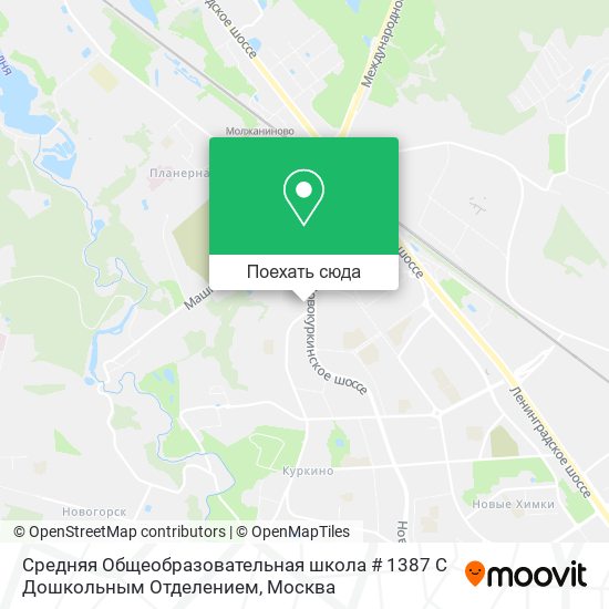 Карта Средняя Общеобразовательная школа # 1387 С Дошкольным Отделением