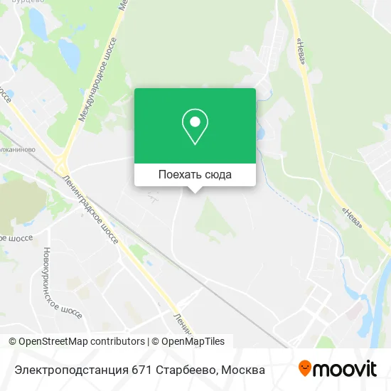 Карта Электроподстанция 671 Старбеево