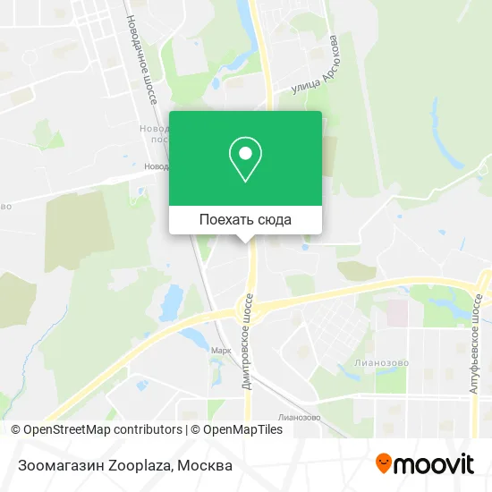 Карта Зоомагазин Zooplaza