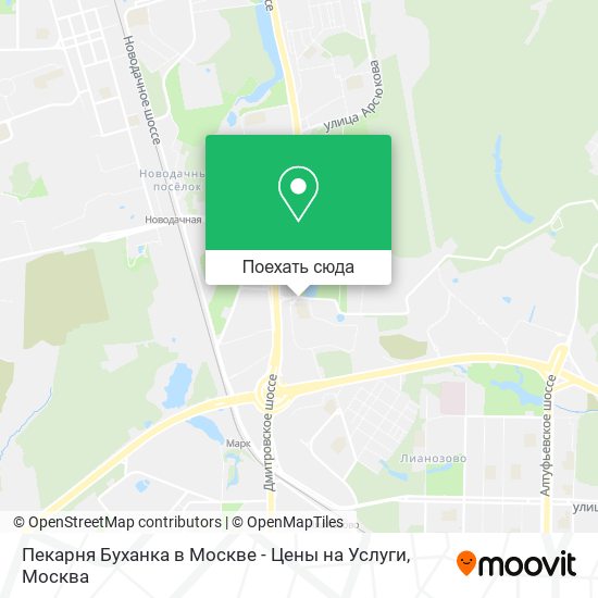 Карта Пекарня Буханка в Москве - Цены на Услуги