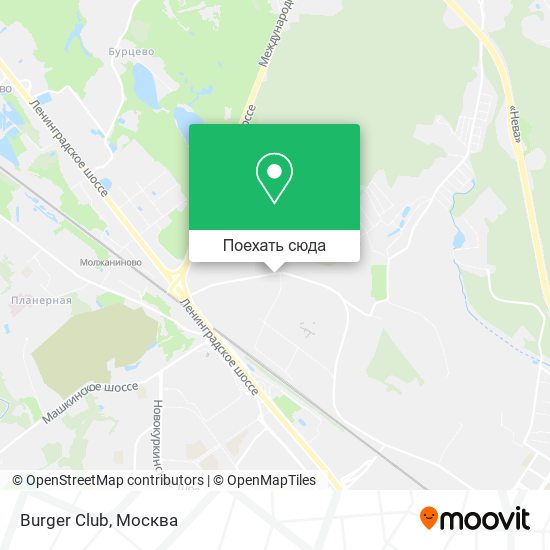 Карта Burger Club