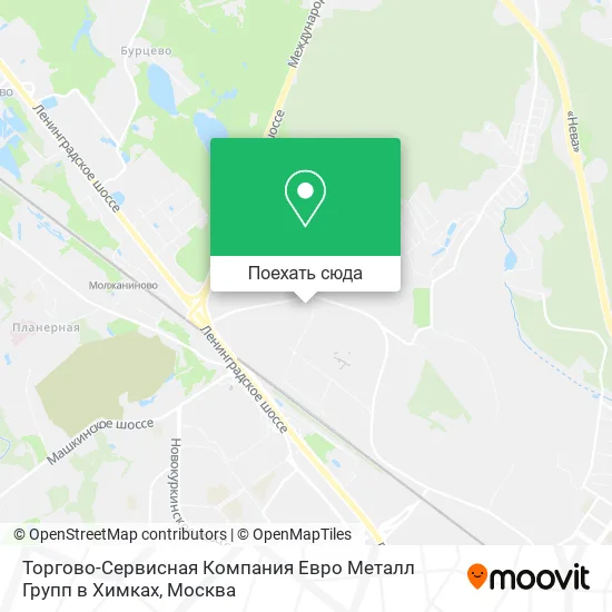 Карта Торгово-Сервисная Компания Евро Металл Групп в Химках