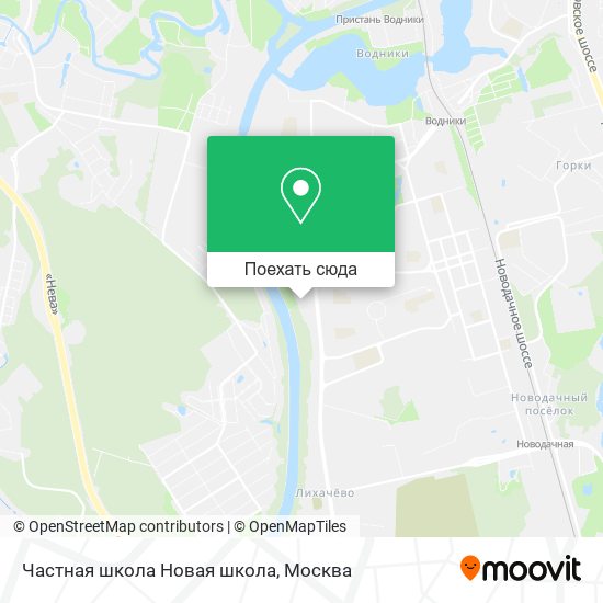 Карта Частная школа Новая школа