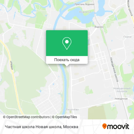 Карта Частная школа Новая школа