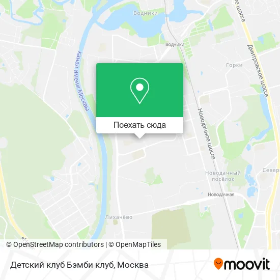 Карта Детский клуб Бэмби клуб