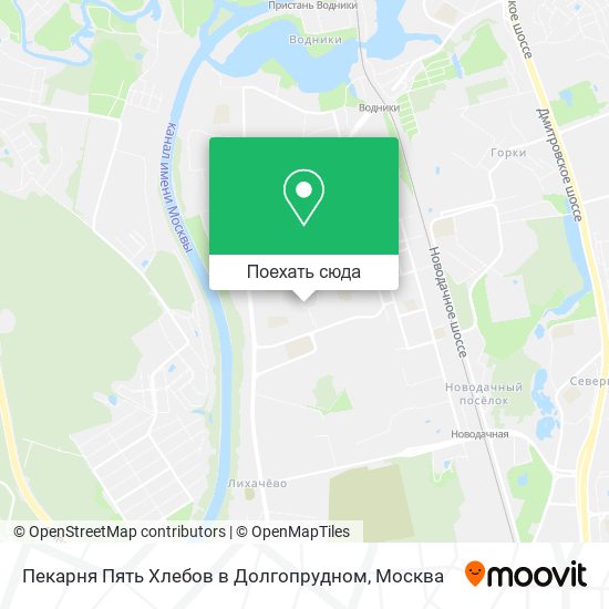 Карта Пекарня Пять Хлебов в Долгопрудном