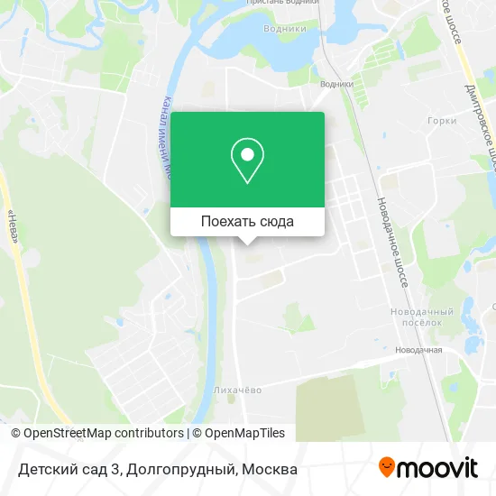 Карта Детский сад 3, Долгопрудный