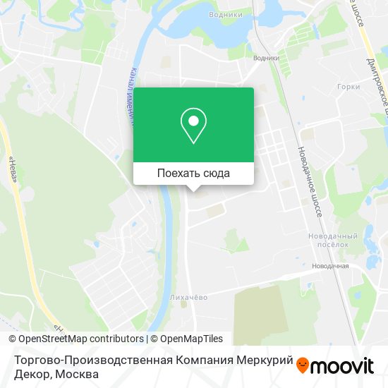 Карта Торгово-Производственная Компания Меркурий Декор