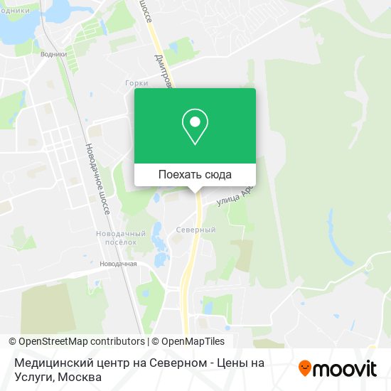 Карта Медицинский центр на Северном - Цены на Услуги