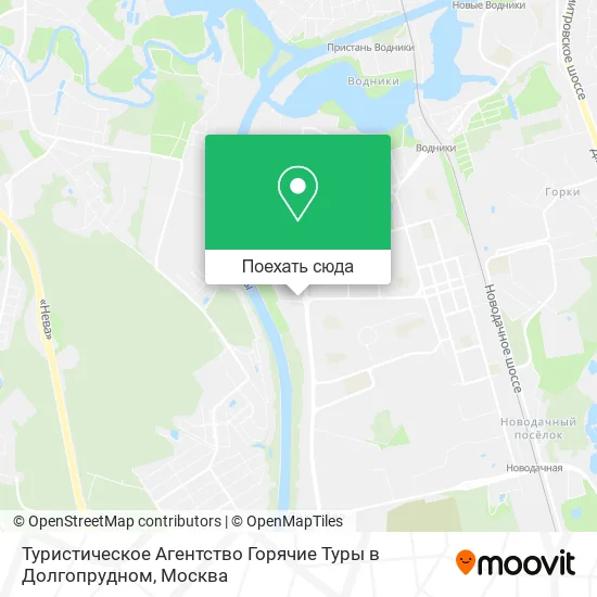 Карта Туристическое Агентство Горячие Туры в Долгопрудном
