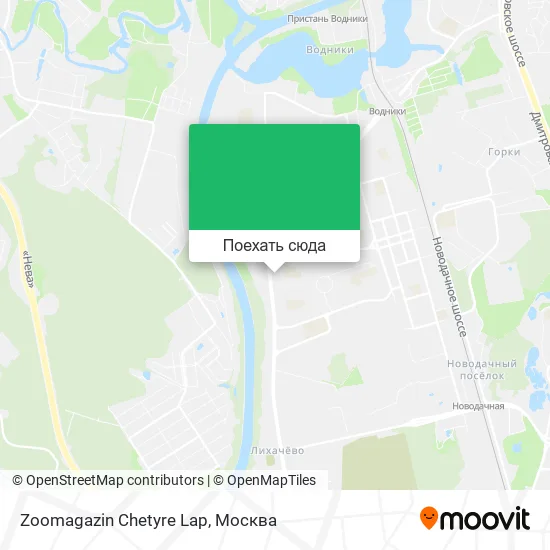 Карта Zoomagazin Chetyre Lap