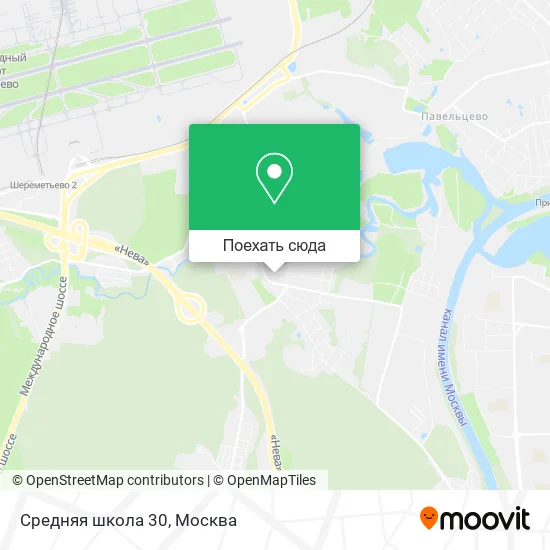 Карта Средняя школа 30