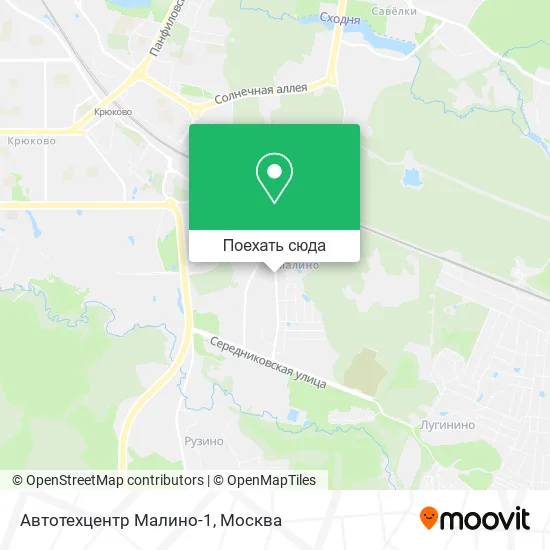 Карта Автотехцентр Малино-1