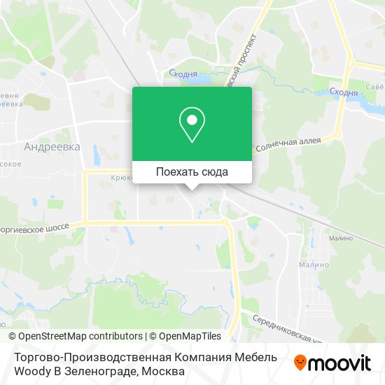 Карта Торгово-Производственная Компания Мебель Woody В Зеленограде