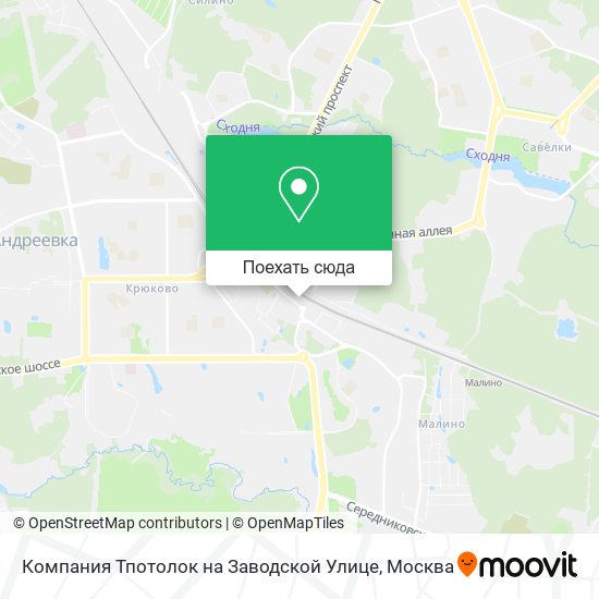 Карта Компания Тпотолок на Заводской Улице