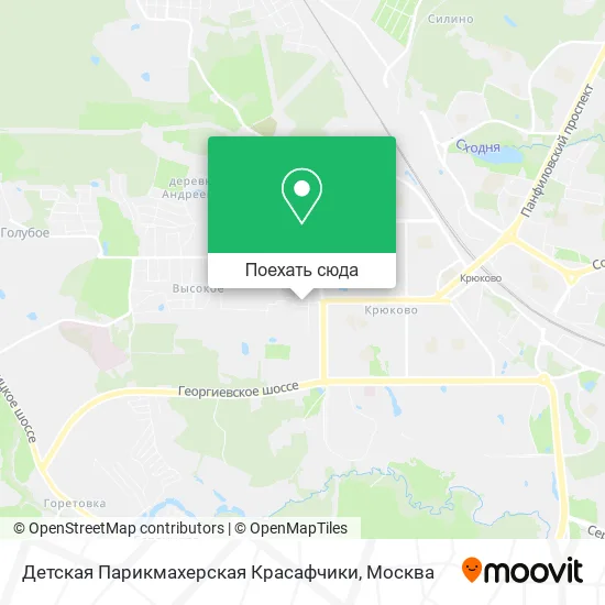 Карта Детская Парикмахерская Красафчики