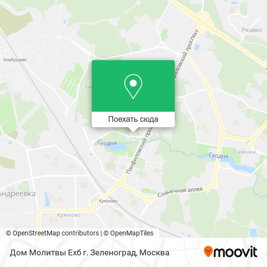 Карта Дом Молитвы Ехб г. Зеленоград