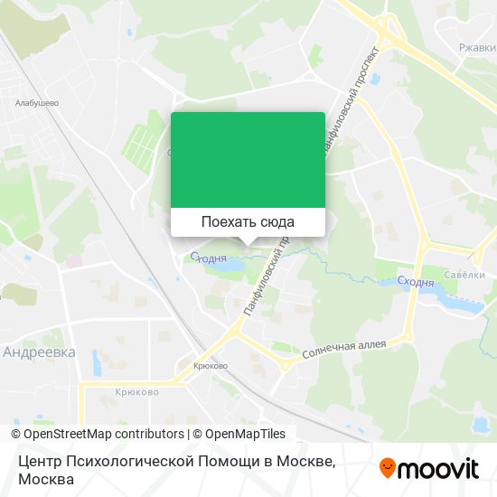 Карта Центр Психологической Помощи в Москве