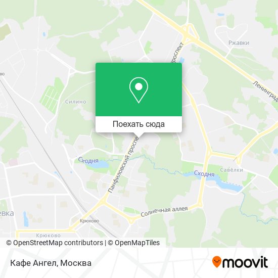 Карта Кафе Ангел