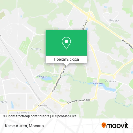 Карта Кафе Ангел