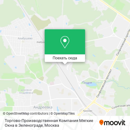 Карта Торгово-Производственная Компания Мягкие Окна в Зеленограде