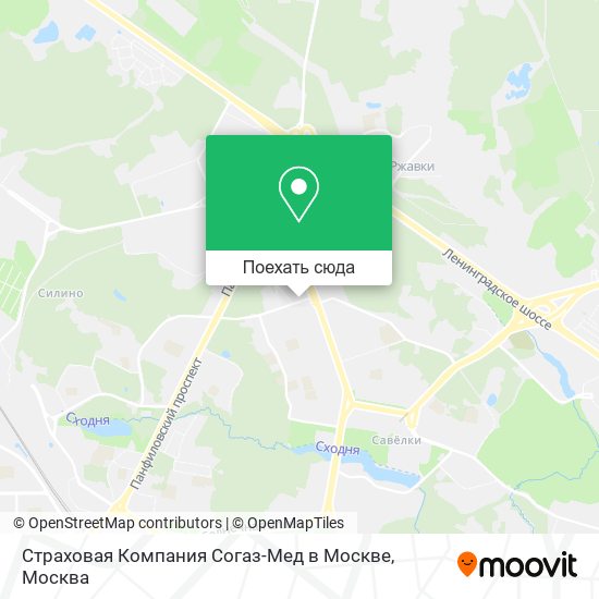 Карта Страховая Компания Согаз-Мед в Москве