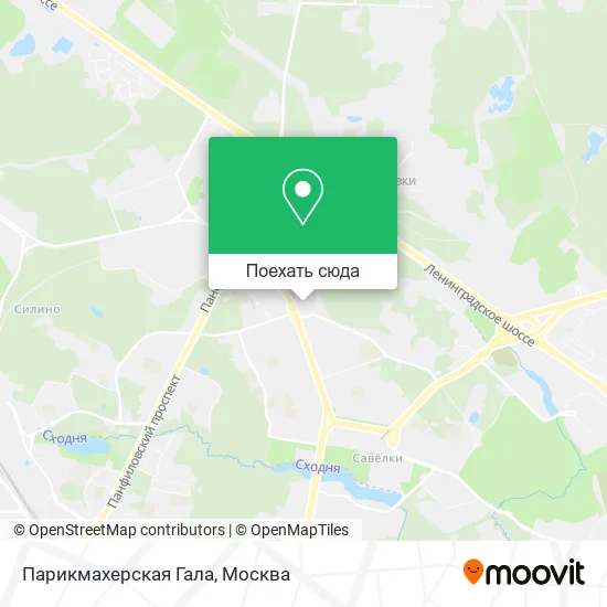 Карта Парикмахерская Гала