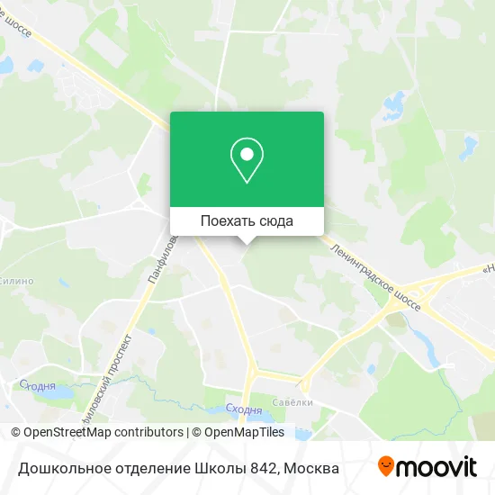 Карта Дошкольное отделение Школы 842
