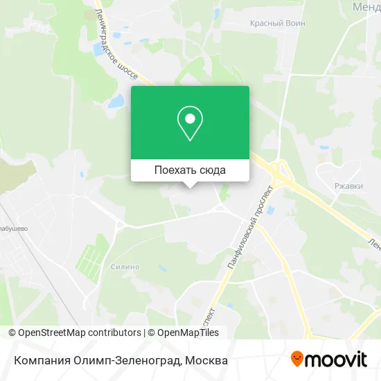 Карта Компания Олимп-Зеленоград