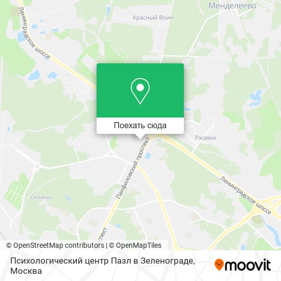 Карта Психологический центр Пазл в Зеленограде
