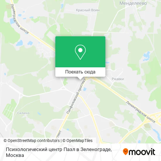 Карта Психологический центр Пазл в Зеленограде