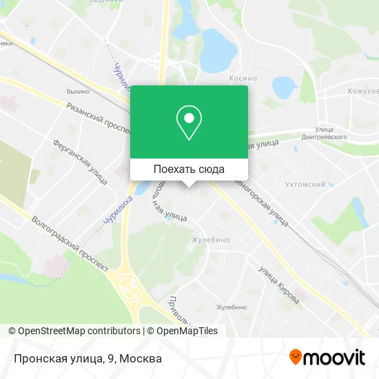 Карта Пронская улица, 9