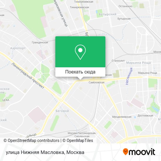 Карта улица Нижняя Масловка